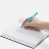 Ручка шариковая Swiper Soft Touch, голубая с белым с логотипом СПб - фото № 4