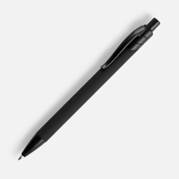 Ручка шариковая Undertone Black Soft Touch, черная с логотипом СПб - фото № 1