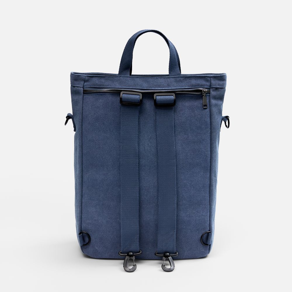 Рюкзак-шопер Casual ver.2, синий с логотипом СПб - фото № 6