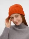 Шапка ComFleece, темно-оранжевая (кирпичная) с логотипом СПб - фото № 5
