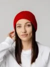 Шапка Hinge, красная с логотипом СПб - фото № 4