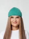 Шапка Hipsta, бирюзовая (тиффани) с логотипом СПб - фото № 4