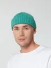 Шапка Hipsta, бирюзовая (тиффани) с логотипом СПб - фото № 5