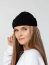 Шапка Hipsta, черная с логотипом СПб - фото № 5