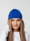 Шапка Hipsta, синяя (василек) с логотипом СПб - фото № 4