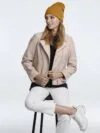 Шапка Real Talk, горчичная с логотипом СПб - фото № 5