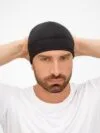 Шапка спортивная GoHead, черная с логотипом СПб - фото № 5