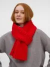 Шарф HappyGo, красный с логотипом СПб - фото № 4