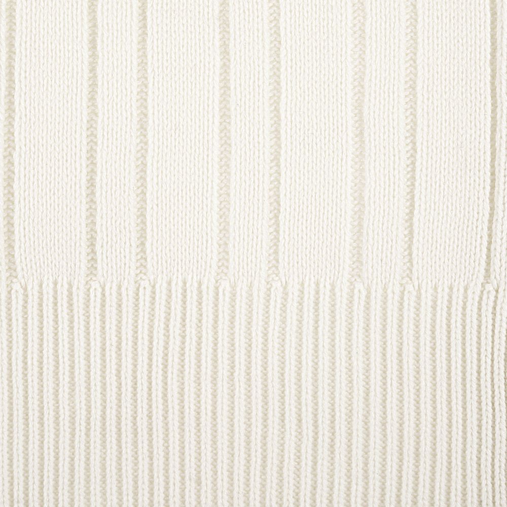 Шарф Knit Beat, белый (молочный) с логотипом СПб - фото № 3