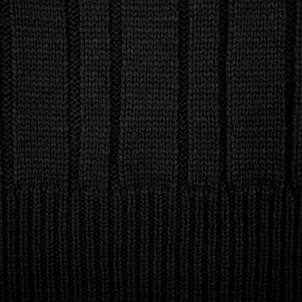 Шарф Knit Beat, черный с логотипом СПб - фото № 3