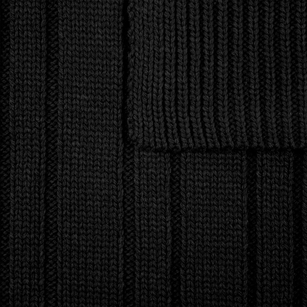 Шарф Knit Beat, черный с логотипом СПб - фото № 4
