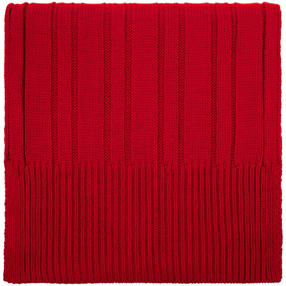 Шарф Knit Beat, красный с логотипом СПб - фото № 2