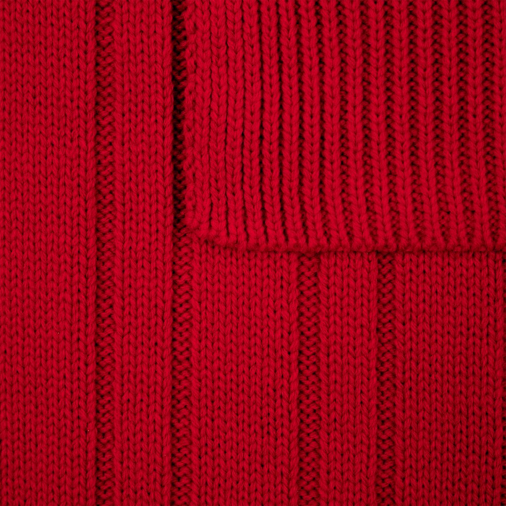 Шарф Knit Beat, красный с логотипом СПб - фото № 4