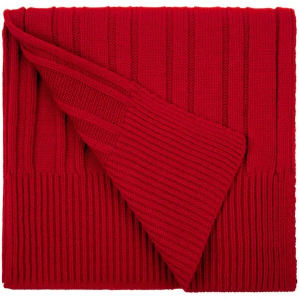 Шарф Knit Beat, красный с логотипом СПб - фото № 1