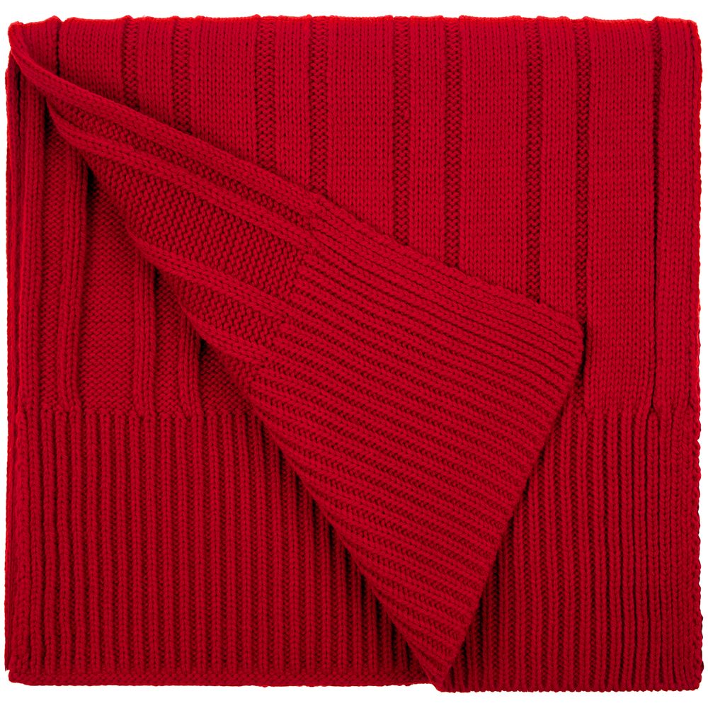 Шарф Knit Beat, красный с логотипом СПб - фото № 1