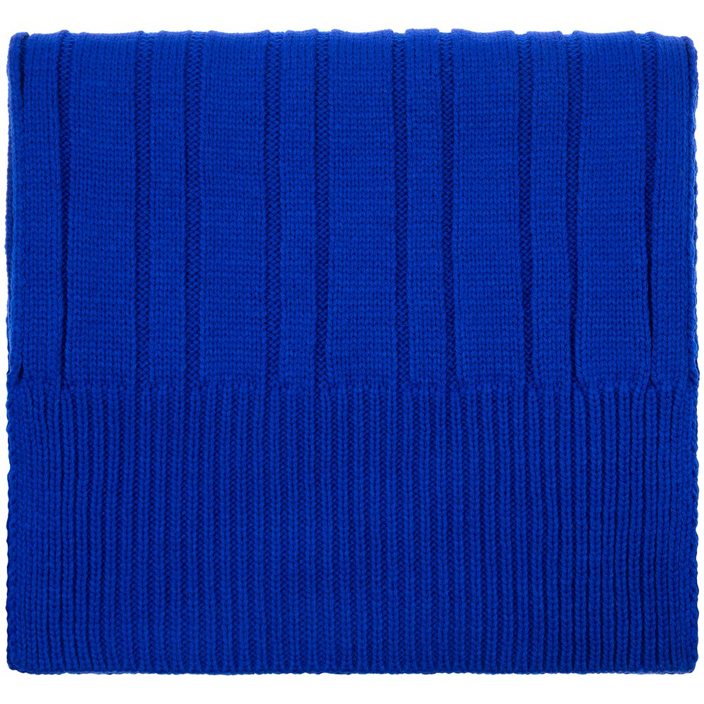 Шарф Knit Beat, синий с логотипом СПб - фото № 2