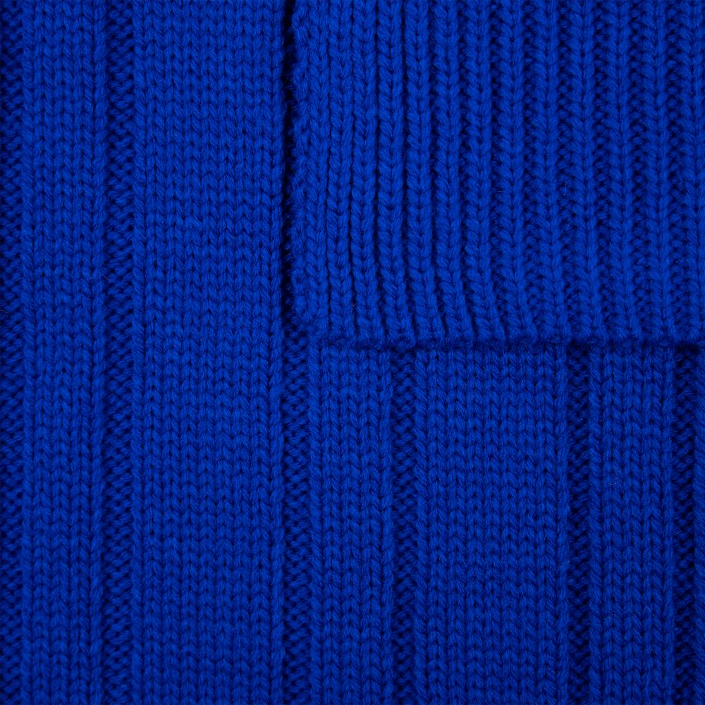 Шарф Knit Beat, синий с логотипом СПб - фото № 4