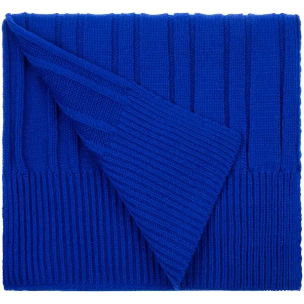 Шарф Knit Beat, синий с логотипом СПб - фото № 1