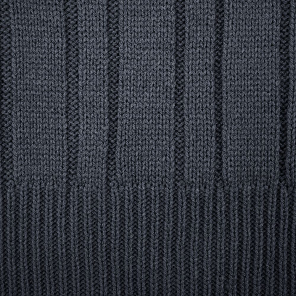 Шарф Knit Beat, темно-серый с логотипом СПб - фото № 4