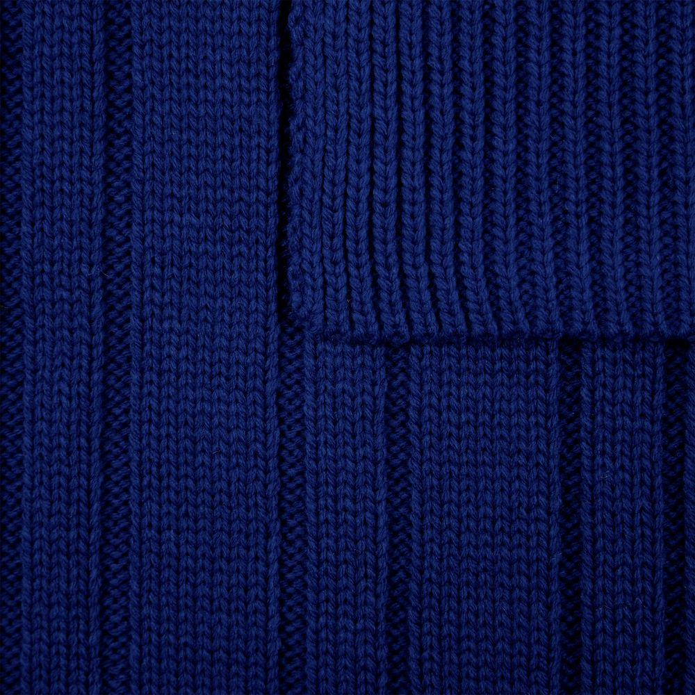 Шарф Knit Beat, темно-синий с логотипом СПб - фото № 4