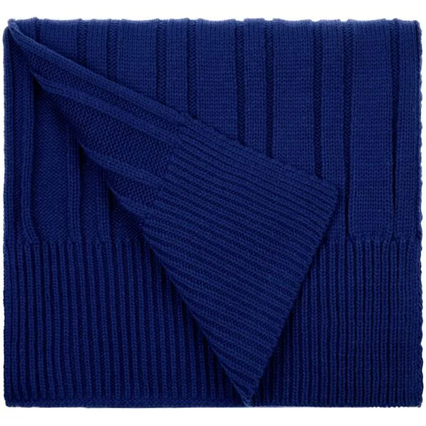 Шарф Knit Beat, темно-синий с логотипом СПб - фото № 1