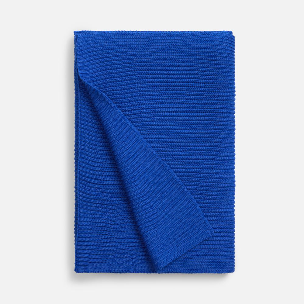 Шарф Nobilis Mono, ярко-синий с логотипом СПб - фото № 2