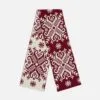 Шарф Wintertude L, красный с белым с логотипом СПб - фото № 1