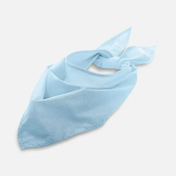 Шейный платок Bandana, голубой с логотипом СПб - фото № 1