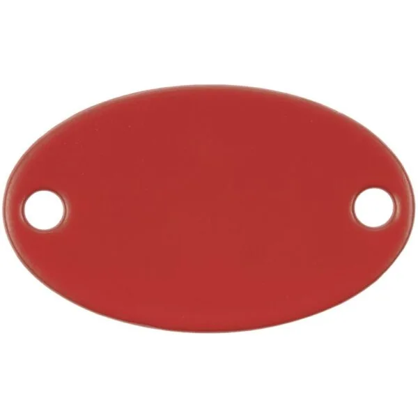 Шильдик металлический Alfa Oval, красный с логотипом СПб - фото № 1