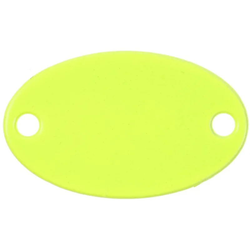 Шильдик металлический Alfa Oval, желтый неон