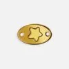Шильдик металлический Alfa Oval, золотистый с логотипом СПб - фото № 5