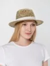 Шляпа Daydream, бежевая с белой лентой с логотипом СПб - фото № 6