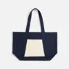 Шопер Shophop, синий с неокрашенным с логотипом СПб - фото № 3