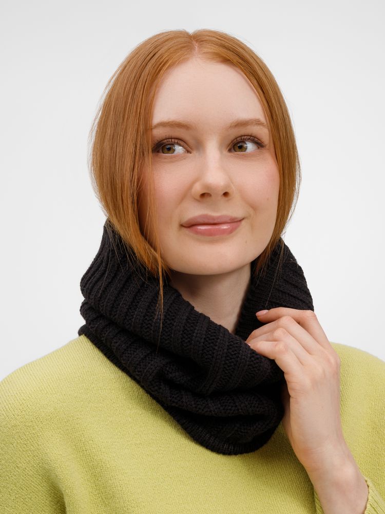 Снуд ComFleece, черный с логотипом СПб - фото № 4