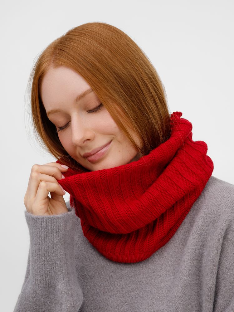 Снуд ComFleece, красный с логотипом СПб - фото № 5