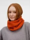 Снуд ComFleece, темно-оранжевый (кирпичный) с логотипом СПб - фото № 4