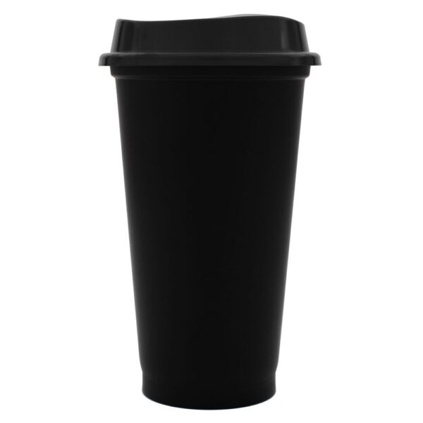 Стакан с крышкой Color Cap Black, черный с логотипом СПб - фото № 1