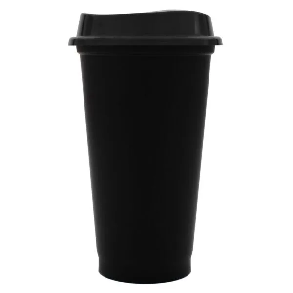 Стакан с крышкой Color Cap Black, черный с логотипом СПб - фото № 1