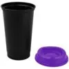 Стакан с крышкой Color Cap Black, черный с фиолетовым с логотипом СПб - фото № 2
