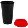 Стакан с крышкой Color Cap Black, черный с красным с логотипом СПб - фото № 2