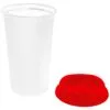 Стакан с крышкой Color Cap White, белый с красным с логотипом СПб - фото № 2
