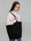 Сумка для покупок на молнии Shopaholic Zip, черная с логотипом СПб - фото № 6