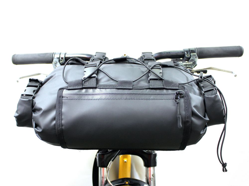 Сумка на руль BikePacking 12, черная с логотипом СПб - фото № 6