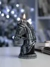Свеча фигурная «Бюст лошади», серебристая с логотипом СПб - фото № 5