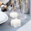 Свеча Snowlight 2, белая, 6 см с логотипом СПб - фото № 1