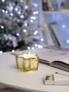 Свеча Wishlight, золотистая с логотипом СПб - фото № 4