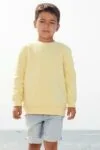 Свитшот детский Columbia Kids, серый меланж с логотипом СПб - фото № 5