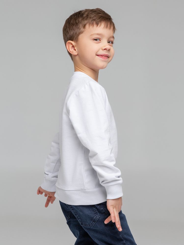 Свитшот детский Toima Kids 2.0, белый с логотипом СПб - фото № 6