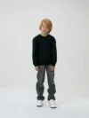 Свитшот детский Toima Kids 2.0, черный с логотипом СПб - фото № 5