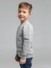 Свитшот детский Toima Kids 2.0, серый меланж с логотипом СПб - фото № 6